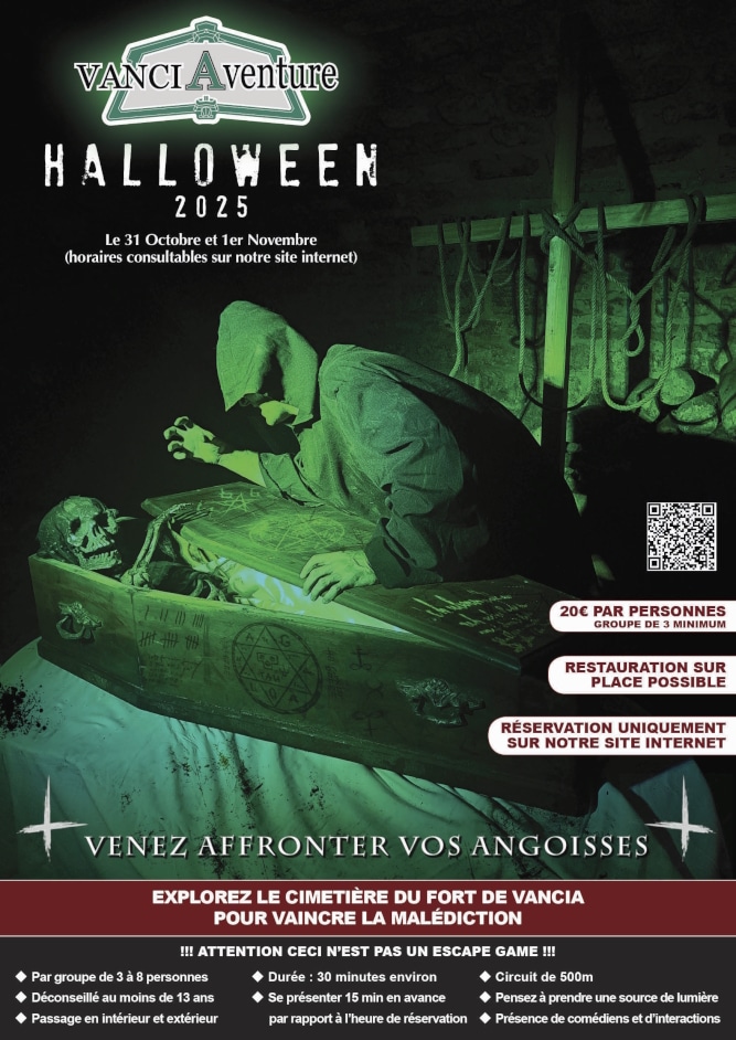 circuit halloween 2025 dans un ancien fort au nord de lyon